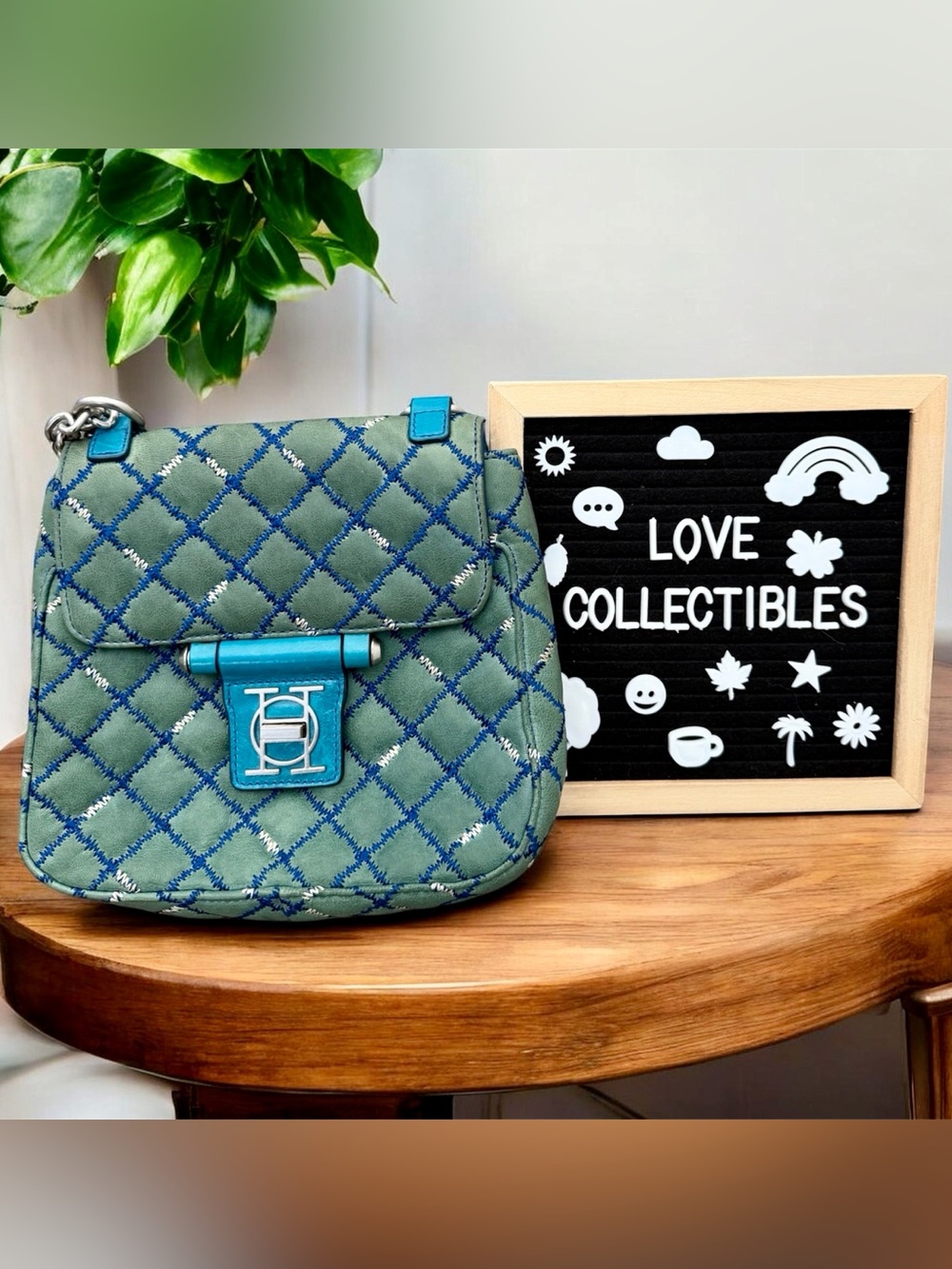 Olivia Harris Quilted Leather Shoulder Bag